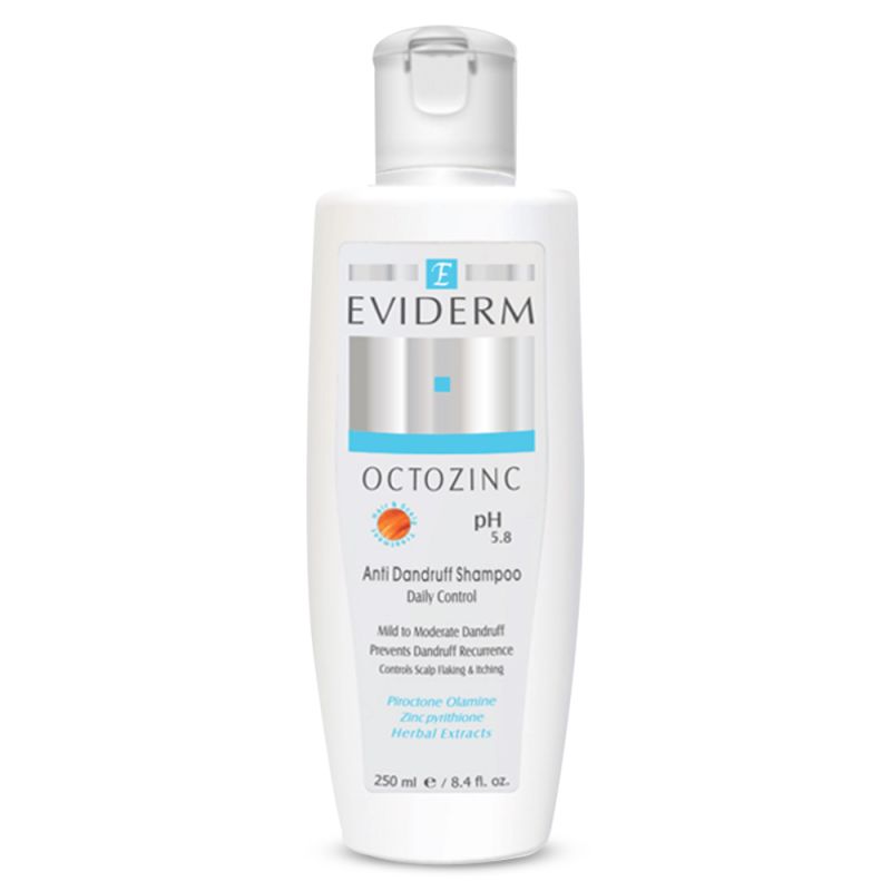 Eviderm Shampoo Anti-Dandruff Octozinc     250ml-اويدرم شامپو ضد شوره مصرف روزانه