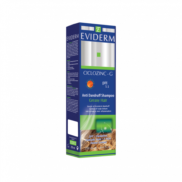 Eviderm Shampoo Ciclozinc-G    250ml-اويدرم شامپو ضد شوره قوي سيکلوزينک جي