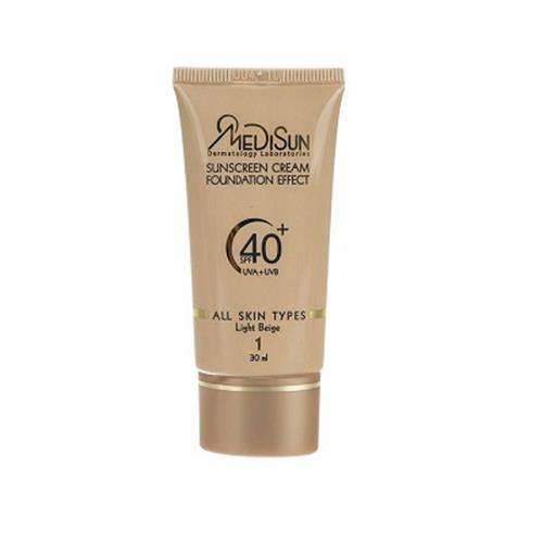 Medisun Sunscreen Foundontion Spf40-مديسان کرم ضد آفتاب کرم پودري انواع پوست