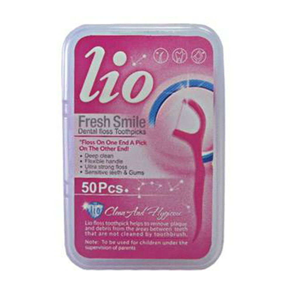 Lio dental floss Toothpicks-ليو  خلال با نخ   عددي50