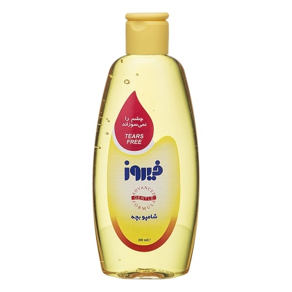 Firooz baby shampoo      200ml-فيروز شامپو بچه حاوي نرم کننده(طلايي )     ميل200