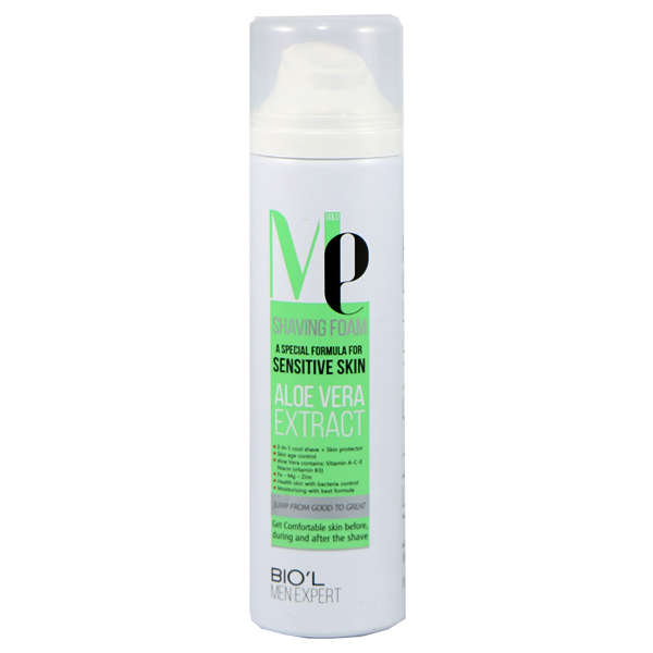 Biol  shaiving foam  Aloe vera-بيول فوم اصلاح  در  آلوئه ورا  پوست حساس12¹