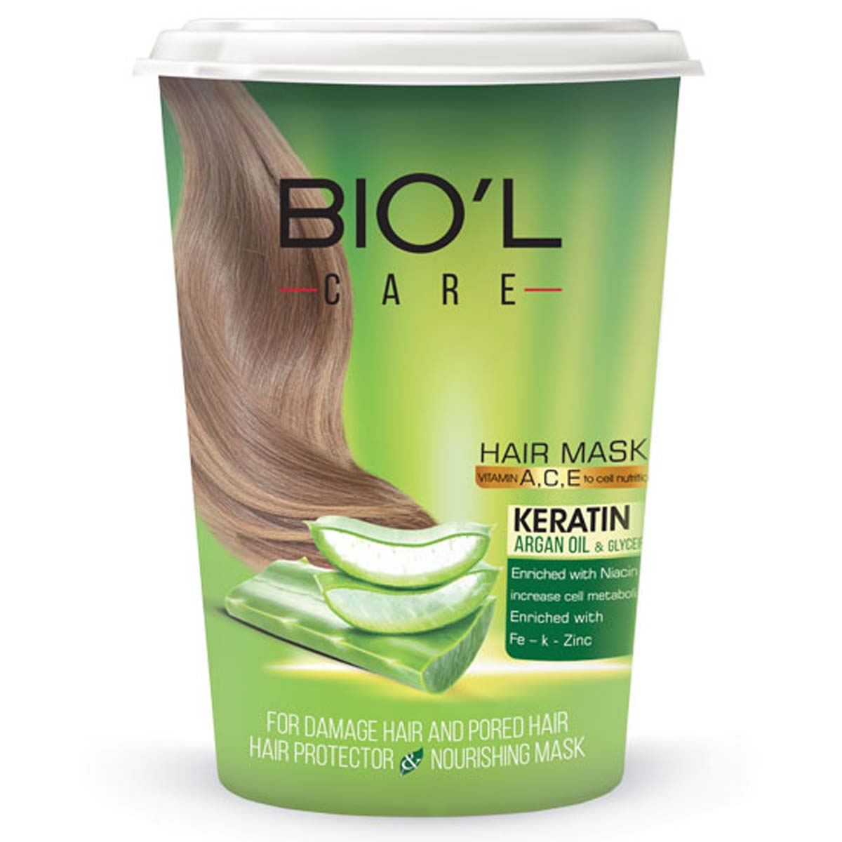 Biol Hair Mask Aloe Vera             500ml-بيول ماسک موي آلوئه ورا                ميل500