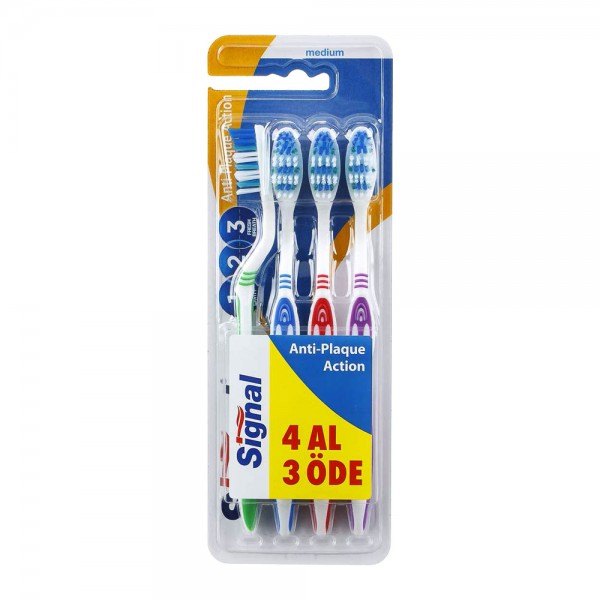 Signal Toothbrush Anti-plaque   4pcs-سيگنال مسواک آنتي پلاک       پک عددي4