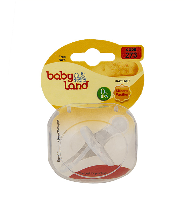 Baby Land Silicone Soother HAZEL CODE 273-بي بي لند پستانک تمام سيليکون فندقي کد 273