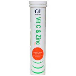C Vit+zinc     tab   eff     500    novel vita-ويتامين   سي    زينک    قرص  جوشان+