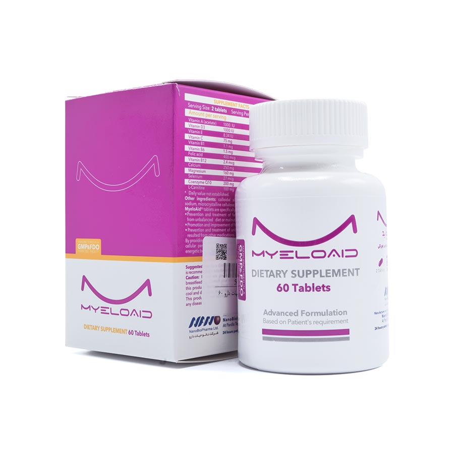 قرص میلو اید نانو حیات دارو 60 عددی Nano Hayat Darou Myeloaid 60 Tabs